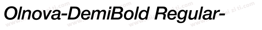 Olnova-DemiBold Regular字体转换